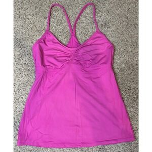 Athleta‎ Women's Beach Tankini Swim Top Size MT - Pink * TOP ONLY
